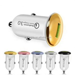 Factory Wholesale QC3.0 18W Fast Charging USB Car Charger Adapter for Mobile Phone with <b>Fireproof</b> PC <b>Material</b> - Product Image 1