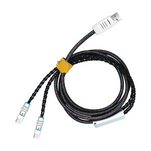 สายชาร์จเร็ว<span class=keywords><strong>แบ</strong></span>บถัก 2 in 1 USB เป็น Type C+8 พิน สำหรับ <span class=keywords><strong>iPhone</strong></span> 16 15 14 <span class=keywords><strong>13</strong></span> รองรับการชาร์จเร็ว PD 2-in-1 PD 100W 27W สายดาต้า - Product Image 2