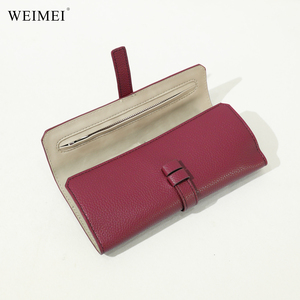 WEIMEI Elegant Litchi Grain PU Leather Luxury Foldable Portable <b>Ring</b> Earring Necklace Storage Jewelry Storage Bag - Product Image 5