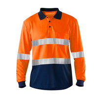 Logo personnalisé pour hommes T-shirt à manches longues et vêtements de travail de sécurité réfléchissants Tissu tricoté en polyester avec motif imprimé