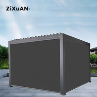 Gazebo extérieur personnalisé, cour, toit rotatif à lames électriques, gazebo extérieur en alliage d'aluminium, auvent de jardin, pare-soleil