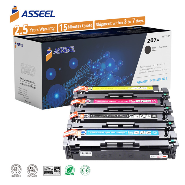 NEW Brand 207A 206A 207X W2210X W2210A for HP Color Laser Jet Pro M255dw/282/282nw/283fdw/283fdn air Bag for Toner Cartridge