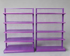 Light Duty Double-Sided Gondola Perforated Supermarket Display Rack Multifunctional <b>Shelves</b> Made Durable Steel Metal Materials - Product Image 6