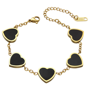 Pulsera Magnética de Acero Inoxidable con Holograma de Corazón, Joyería de Moda Unisex, Ajustable, de Lujo, Chapada en Zinc Negro, con <span class=keywords><strong>Iones</strong></span> <span class=keywords><strong>Negativos</strong></span> - Product Image 1