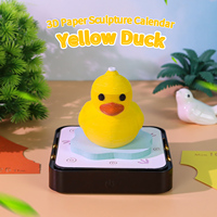 Bloc-notes 3D en papier B.Duck mignon, calendrier de bureau, modèle animal superposé, décoration légère, art populaire fait main, personnalisable