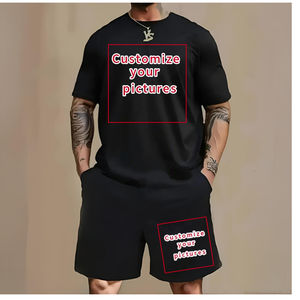 Conjunto de 2 piezas para hombre con estampado divertido de trasero de animal y la frase 'Don't Be An-Asshole', compuesto por camiseta oversize y pantalones cortos con cordón. - Product Image 3