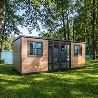 Maison conteneur extensible JRX sur mesure en acier de 20/40 pieds, style Mid-Century Modern, pour bar à domicile, salle à manger, usage extérieur, garantie 3 ans