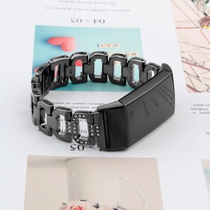 ShanHai – <span class=keywords><strong>Bracelet</strong></span> de rechange en métal pour <span class=keywords><strong>Fitbit</strong></span> <span class=keywords><strong>Charge</strong></span> 4 bandes/<span class=keywords><strong>Charge</strong></span> <span class=keywords><strong>3</strong></span> SE pour femmes, <span class=keywords><strong>Bracelet</strong></span> avec strass Bling - Product Image 2