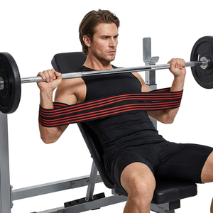 Bande de fitness en nylon et spandex personnalisée de qualité supérieure, antidérapante et robuste, pour l'entraînement de force et le développé couché - Product Image 1