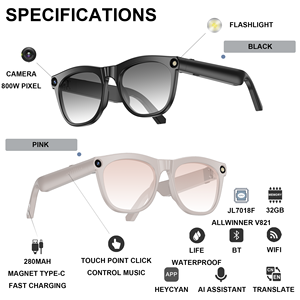 2025 mới thời trang thông minh Glass điểm duy nhất cảm ứng thông minh ai kính với máy ảnh và ai trợ lý ag08 kính thông minh cho nam giới phụ nữ - Product Image 6
