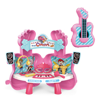 Ensemble de jeu interactif pour fête, clavier, support, instruments de musique, jouets sensoriels pour jeu d'imitation, unisexe, pour la maternelle, avec accessoires