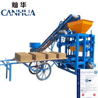 Dernière machine à fabriquer des briques Qt4-24, petit investissement, machine à blocs creux en ciment, prix usine