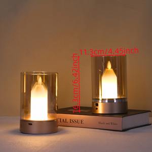Lampe LED rechargeable sans flamme, effet bougie, pour ambiance anniversaire, mariage, Noël, église, avec capteur manuel - Product Image 4