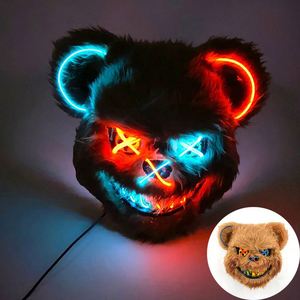 Maschera LED Luminosa a Forma di Orso con Filo EL per Feste di Halloween, Compleanno e Pasqua, Realizzata in PVC e Silicone - Product Image 2