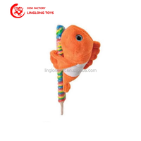 Fabricants vendant des accessoires de rideau d'animaux en peluche jaune poisson en peluche orange douce pour enfants cadeau en peluche personnalisé
