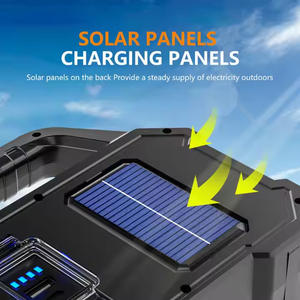 Multifunction Solar Power Bank <b>Work</b> <b>Light</b> Searchlight Flashlight <b>Rechargeable</b> COB <b>LED</b> Portable Outdoor Camping Lamp Plastic 5W - Product Image 5