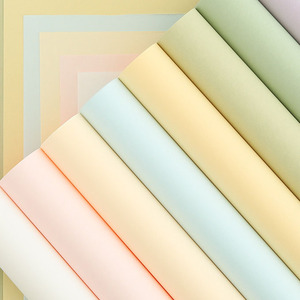 Papel de embalaje de flores estilo coreano pequeño, papel de algodón con textura de madera, papel de embalaje de color sólido para macarons - Product Image 1