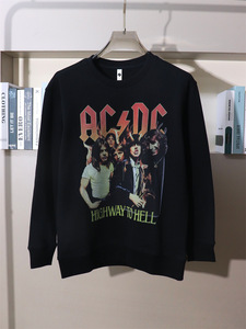 Felpa con Collo Tondo Stampa Digitale ACDC <span class=keywords><strong>Rock</strong></span> <span class=keywords><strong>Band</strong></span>, Felpa <span class=keywords><strong>Rock</strong></span> <span class=keywords><strong>Band</strong></span> Taglie Forti S-9XL - Product Image 2