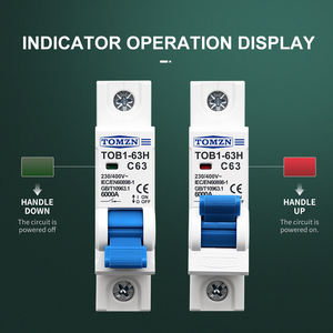 TOMZN <span class=keywords><strong>1P</strong></span> AC MCB TOB1-63H C Тип 230/400V ~ 50HZ/60HZ мини-выключатель 3A 6A 10A 16A 20A 25A 32A 40A 50A 63A - Product Image 3