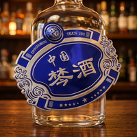 Etiqueta Adhesiva Personalizada con Relieve, Impresa, Impermeable, Acabado Mate Vintage, para Botellas de Vino, Tequila, Vodka, Agua Mineral, Cerveza, Café y Bebidas