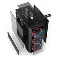 Boîtier PC 2023 ATX tour moyenne de haute qualité avec ventilateurs de refroidissement en verre boîtier OEM tour de jeu Gabinete Gamer