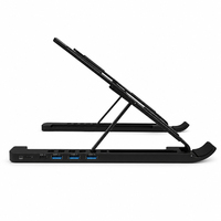 Support portable ergonomique pour ordinateur portable avec hub USB intégré et dissipation thermique – Conception surélevée pour une station de travail optimisée