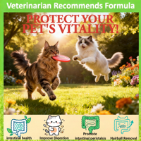 Tabletas Hairbal Remova para Gatos, Apoyo Inmunológico, Peristaltismo Intestinal, Ayuda a la Digestión, Enzimas Digestivas, Suplemento para la Salud de las Articulaciones