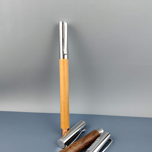 Pluma estilográfica ecológica de madera de cebra y Arce, sin fugas, regalo de lujo, pluma de madera exótica con puntas de iridio, adornos de oro rosa - Product Image 5