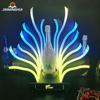 LiqVis Creative Luminescent pour éclairage de bouteilles de champagne et de vin, en forme de paon, nouveau design, glorificateur de bouteilles LED pour le service et la publicité