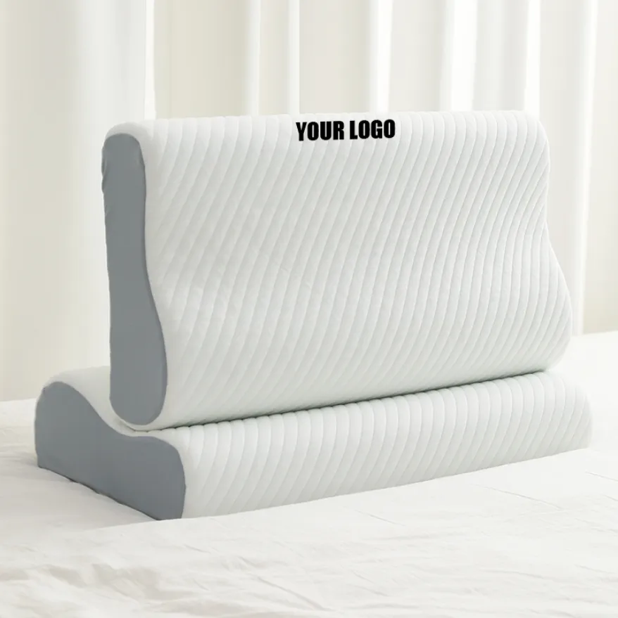 Cover 100% ortopedica in fibra di poliestere Custom rimovibile cuscini per dormire cuscino ergonomico in Memory Foam