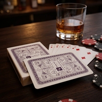 Cartes à jouer personnalisées imprimées en usine, finition lin premium, jeu de poker personnalisé pour mariage, publicité d'entreprise, cadeaux