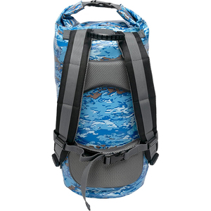 Muestra gratis bolsa seca mochila impermeable, 20L bolsa de aparejos de pesca con soporte para caña, correas de hombro acolchadas y válvula de escape de aire - Product Image 1