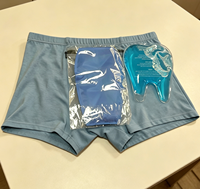 Caleçons Boxers en Coton pour Hommes avec Logo OEM, Insert Amovible pour Pack de Glace, Poche Avant, Confort Rafraîchissant, Sauna, Post-Opératoire, Fermeture Éclair