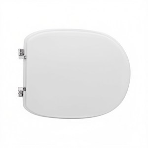 Asiento de inodoro para Gsi Fedra Vase Form 6, bisagras de lazo blancas, 50,5 cm de longitud - Product Image 3