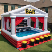 Bar de piscine gonflable portable adultes cour extérieure fête piscine d'eau barre gonflable tente sauter plate-forme de pub