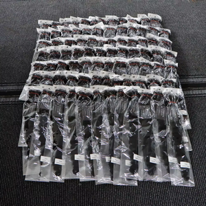 Extensions de cheveux humains en tissage 4c, cheveux humains Remy américains, sans perte ni nœuds, double trame machine, noir naturel, vente en gros - Product Image 3