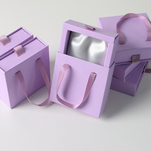 Caja de Joyería Tipo Cajón Deslizante con Logotipo Personalizado al por Mayor con Asa de Cinta y Bolsa de Regalo <span class=keywords><strong>para</strong></span> Empaque de Collares y Anillos - Product Image 4