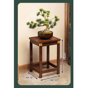 Nouvelle table d'appoint carrée chinoise, table d'angle de canapé, <span class=keywords><strong>meuble</strong></span> <span class=keywords><strong>TV</strong></span>, <span class=keywords><strong>meuble</strong></span> de rangement <span class=keywords><strong>haut</strong></span> pour plantes - Design moderne, écologique, fait main - Product Image 6