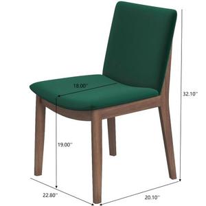 Chaise de salle à manger moderne Laura en bois massif de style mid-century (lot de 2) pour salon - Product Image 6