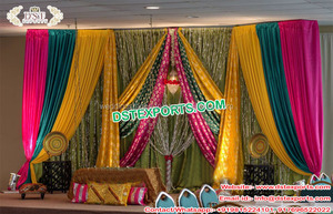 Bordado de telón de fondo para la boda pesado del bordado de la boda telón de Punjabi bordado cortina de telón - Product Image 5