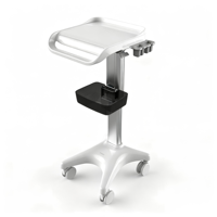 Chariot médical MEDEN M6 avec roues, chariot à instruments portable pour hôpital, panier d'accessoires, hauteur réglable, 4 roulettes pivotantes
