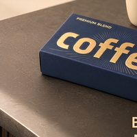 Boîte à café personnalisée avec logo en feuille d'or, emballage en papier de qualité supérieure pour mélange premium