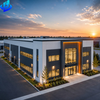Edificio Comercial Prefabricado de Estructura de Acero de Una Planta, Gran Vano, Construcción Metálica Personalizada, Kits de Construcción con Estructura de Acero