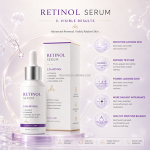 Suero <span class=keywords><strong>de</strong></span> Retinol <span class=keywords><strong>de</strong></span> Marca Privada OEM con Vitamina E, Ceramida y Aloe Vera, Suero Facial Nocturno con Gotero para una Textura Suave - Product Image 5