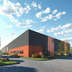 कार्यशाला और कार्यालय भवन के लिए वेल्डिंग और काटने सेवाओं के साथ कस्टम लाइट एटम प्रमाणित प्रीफैब्रिकेटेड स्टील संरचनाएं - Product Image 1