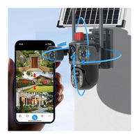 Caméra de surveillance solaire 4G WiFi 8MP avec vision nocturne, stockage sur carte SD, indice IP65, audio bidirectionnel et suivi de mouvement humain pour l'extérieur