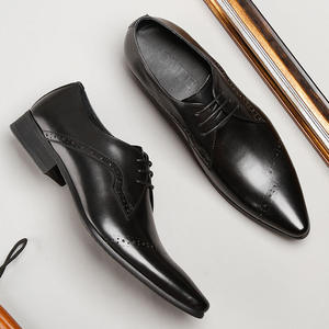 Zapatos de Hombre para Otoño 2025, Nuevos Zapatos de Vestir Formales de Cuero Genuino, Zapatos de Novio para Boda, Estilo Británico, Suela Suave, con Cordones, Tipo Derby - Product Image 1