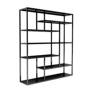<span class=keywords><strong>Étagère</strong></span> de rangement noire mate à 5 niveaux en métal pour la <span class=keywords><strong>maison</strong></span>, nouveaux matériaux, support personnalisable, vente au détail multi-niveaux - Product Image 1