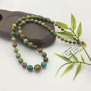 Collar con Colgante Sujulai Fino de Oro de 18K y Turquesa con Cadenas Geométricas, Estilo Clásico para Regalo de Mujer, Certificado CMA, 5M+ - Product Image 2