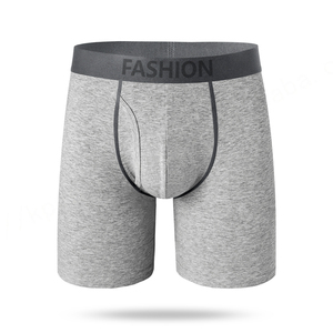 Venta al por mayor de calzoncillos masculinos sólidos con logotipo personalizado Organic 95 Cotton 5 Spandex Boxer para ropa interior de marca privada Calzoncillos bóxer para hombres - Product Image 4